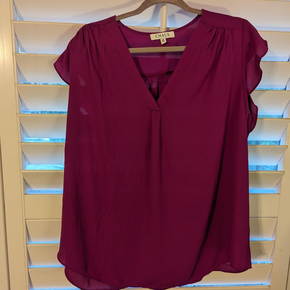 Chaus Magenta Top - 2XL, NWOT